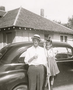 Nancy Jane Tipps and Uncle Tom, circa 1940
